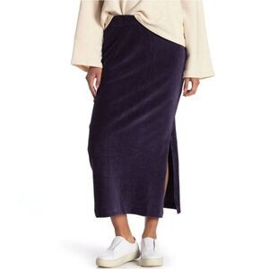 Free People Helen Rib Knit Velvet Skirt Size XS